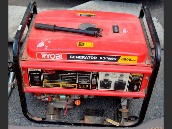 RYOBI RG-7900K, 6800W PETROL GENERATOR [Untested]