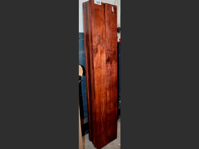 LOT OF 10: STAINED OAK SLATS, 147 x 14cm