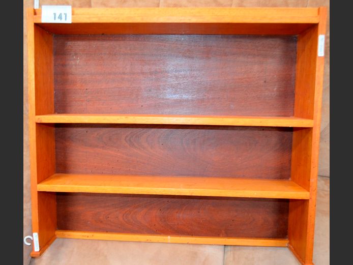 SMALL OAK 2-TIER SHELF, 67 X 12.5 X 60CM