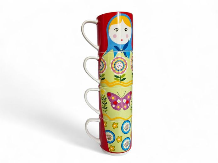 Maxwell & Williams Babushka "You’re a Doll" Stacking Mugs
