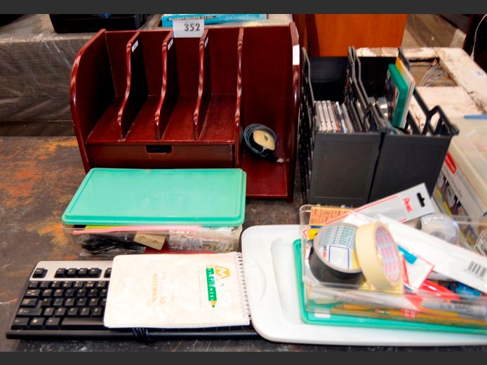 DESKTOP FILER, KEYBOARD, CD's, etc [Untested]