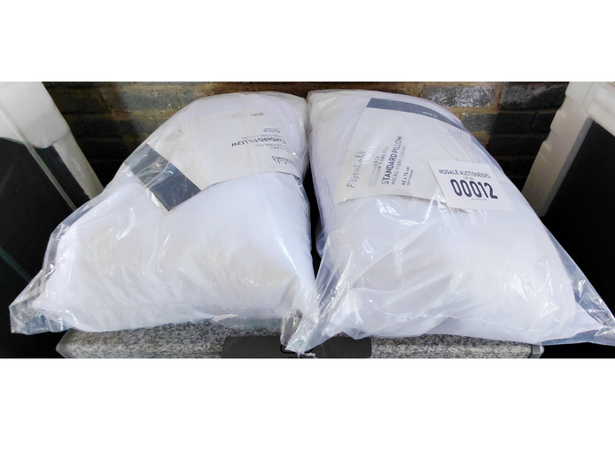 LOT OF 2 HOLLOW FIBRE FILL PILLOWS