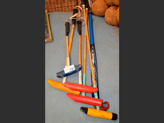 POLO MALLETS, HOCKEY STICK, STORMERS FLAG, etc