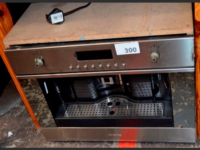SMEG STAINLESS STEEL BUILT-IN COFFEE STATION, 60 x 50 x 49cm [Switches on, Untested further]