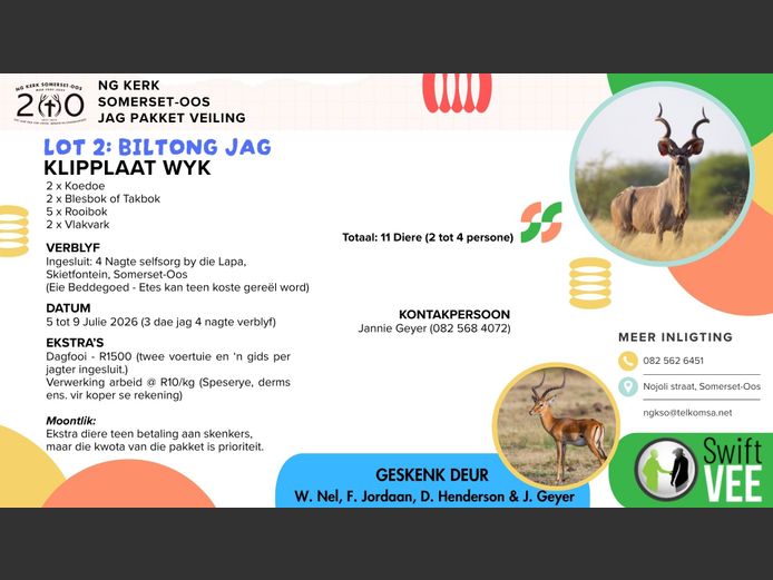 BILTONG JAG | W. Nel, F. Jordaan, D. Henderson & J. Geyer