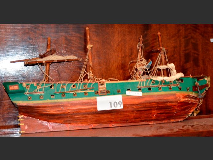 MODEL SHIP, 62cm Long [Needs TLC]