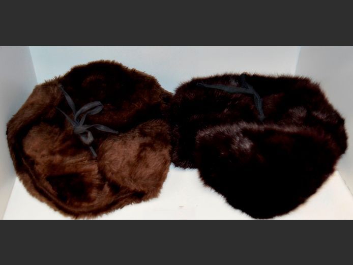 LOT OF 2: FAUX FUR HATS