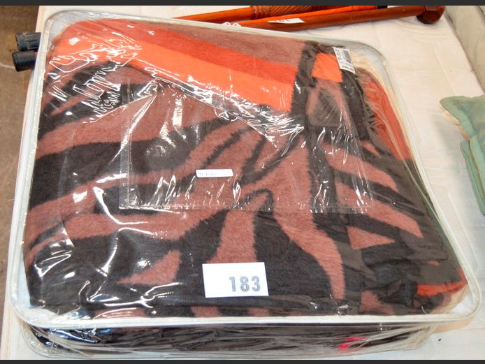 MULTI-COLOURED FLUFFY DOUBLE BLANKET