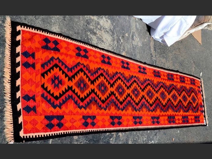AUTUMN TONES KELIM RUNNER, 295 x 75cm