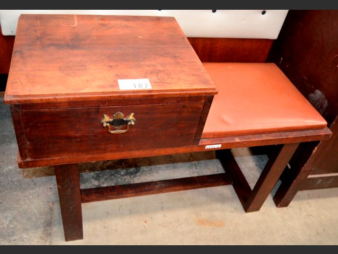MERANTI SINGLE DRAWER TELEPHONE TABLE, 90 x 38 x 64cm
