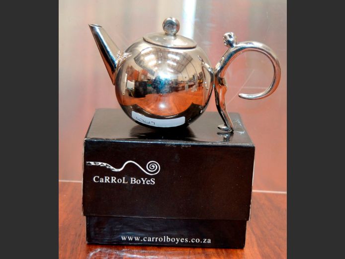CARROL BOYES TEAPOT WITH BOX, 16.5cm Long x 8.5cm High