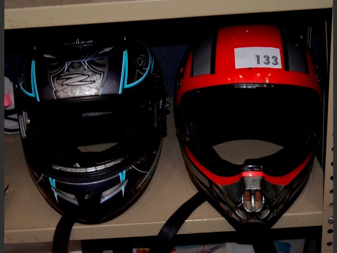 LOT: 2 x MOTORBIKE HELMETS