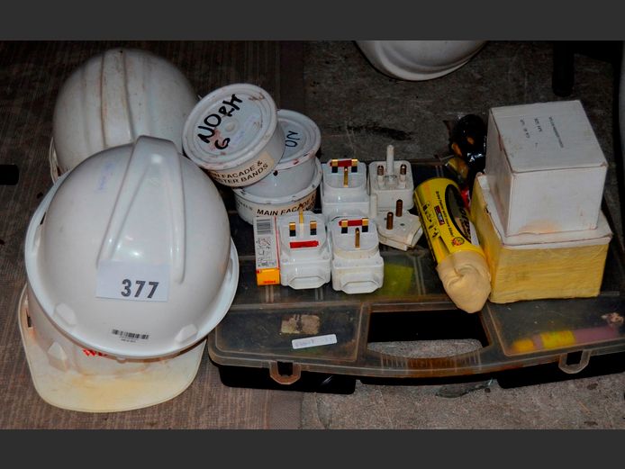 HARD HATS, SCREW ORGANISER, etc