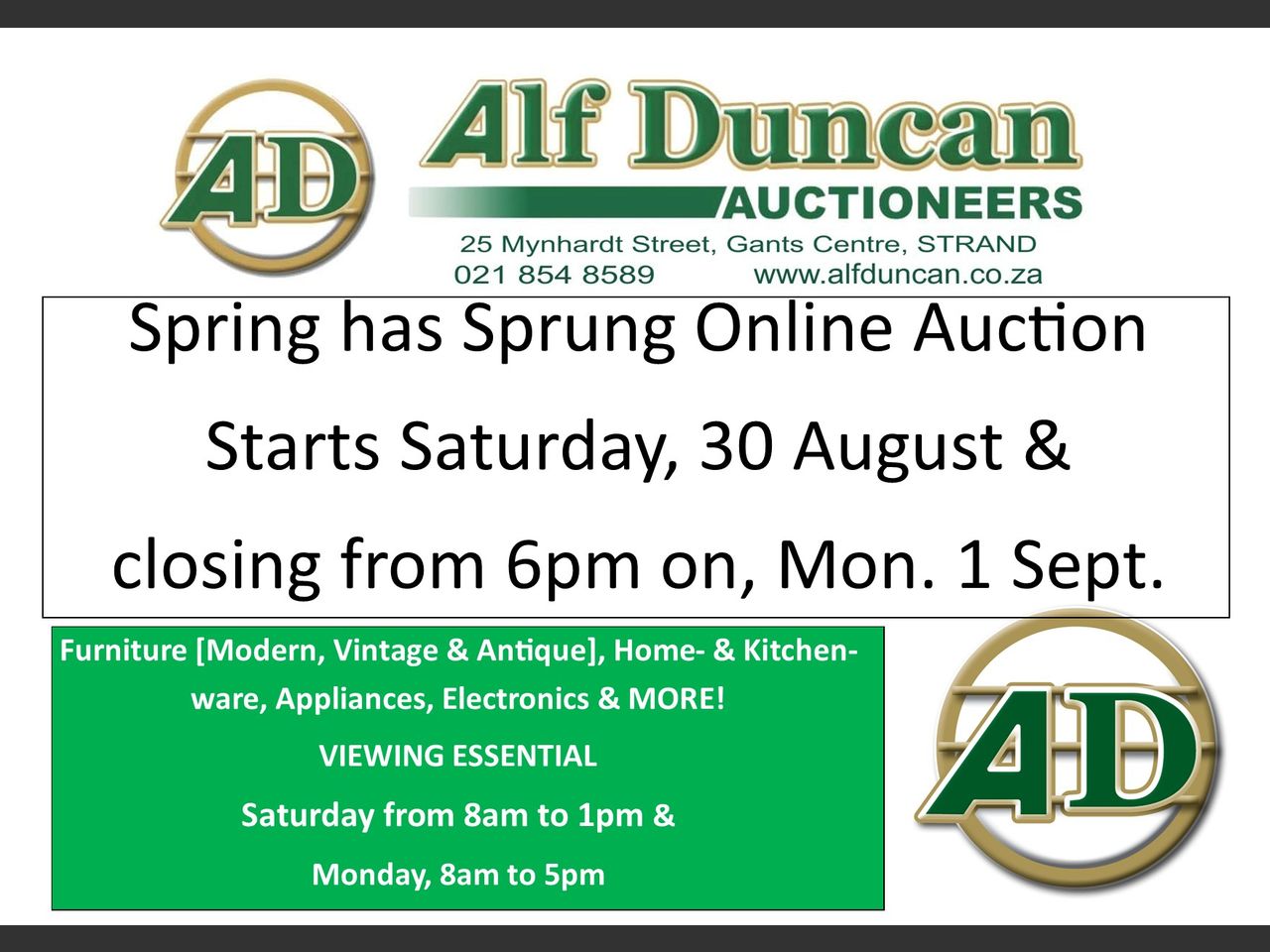 Spring Has Sprung Timed Online Auction | SAIA Institute of Auctioneers