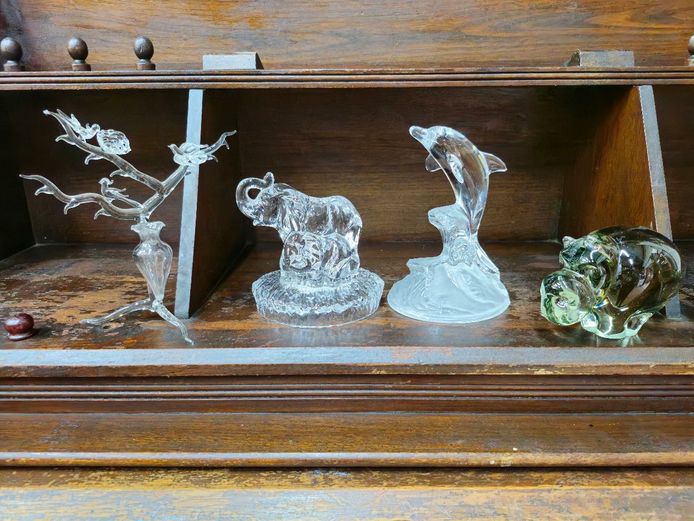 Assorted Vintage Art Glass & Crystal Figurines