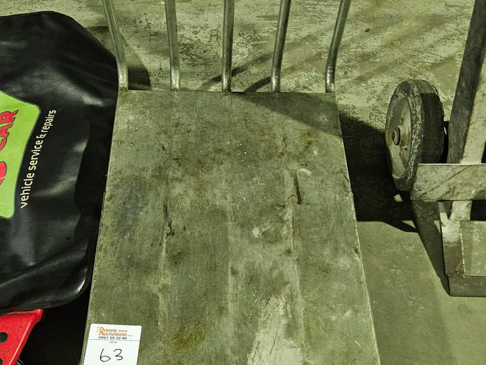 SMALL FLATBED METAL TROLLEY 