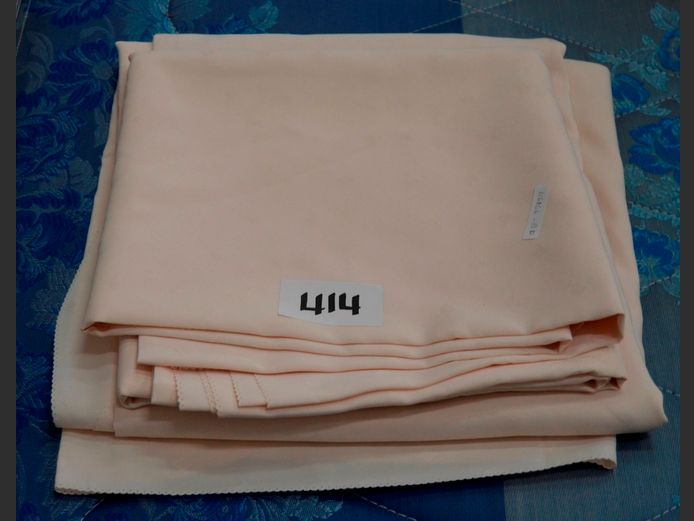 PAIR DAMASK CIRCULAR TABLECLOTHS