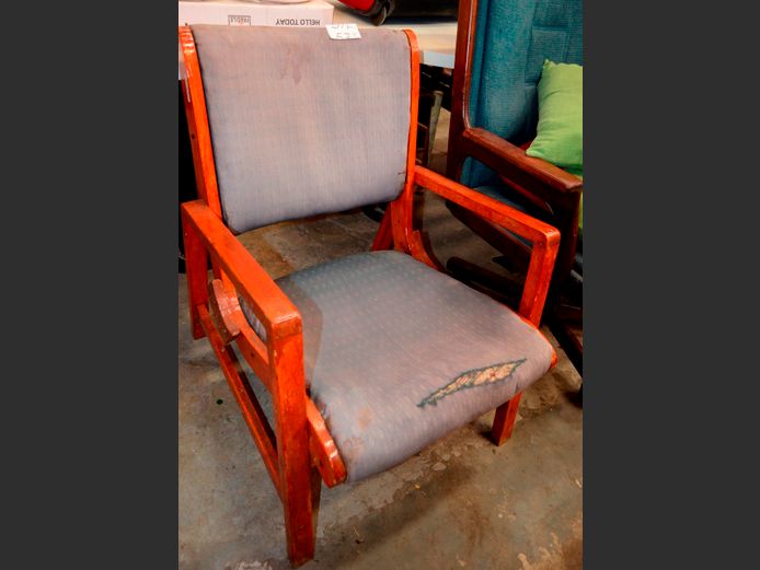 PINE ARMCHAIR [Needs re-covering]