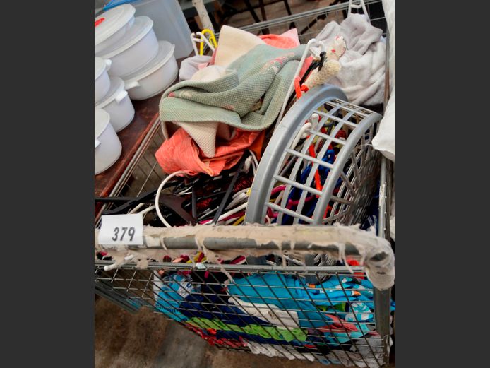 CLOTHING, LINEN, COAT HANGERS, etc [Excl. Bin]