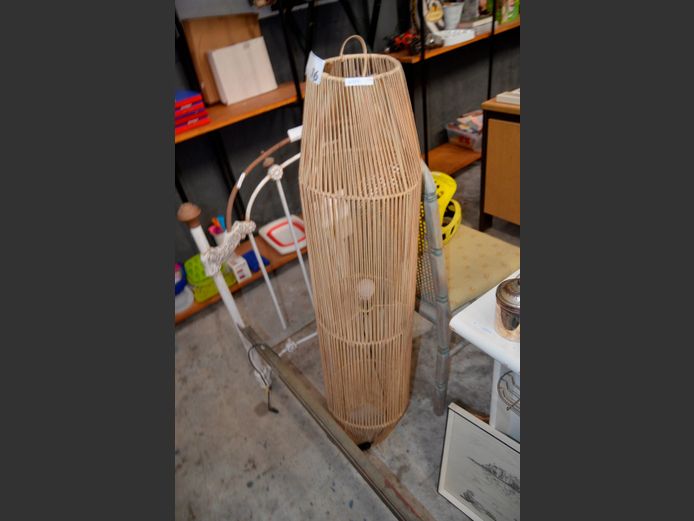 WOVEN PLASTIC FLOOR LAMP, 118cm High