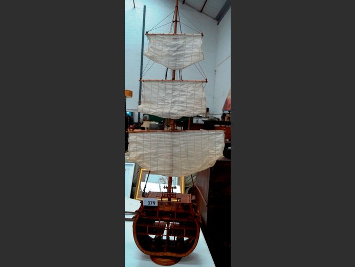 MODEL BOAT, 32 x 16 x 135cm