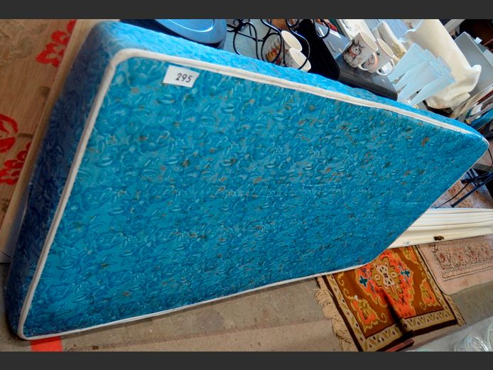BLUE FOAM MATTRESS [Needs a clean, stitching loose]