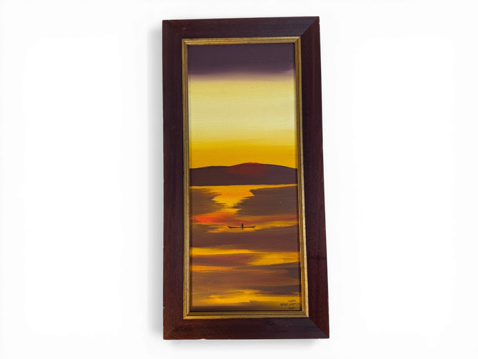 “African Sunset” Framed Painting (Signed – 2002)