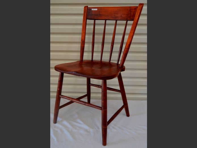 MAHOGANY SPINDLE BACK CHAIR [Seat splitting]