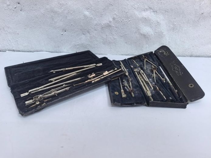 Vintage British Made ICS London Drafting Drawing Instruments