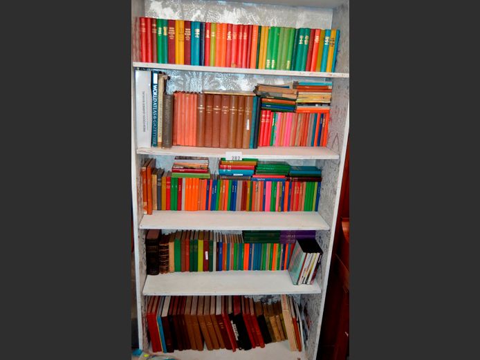 LOT ON 5 SHELVES: ASSORTED BOOKS