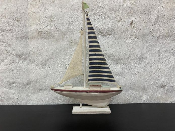 Decorative Wooden Sailboat Display Model