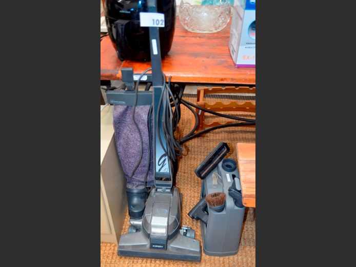KIRBY VACUUM CLEANER WITH ATTACHMENTS [Switches on, untested further]