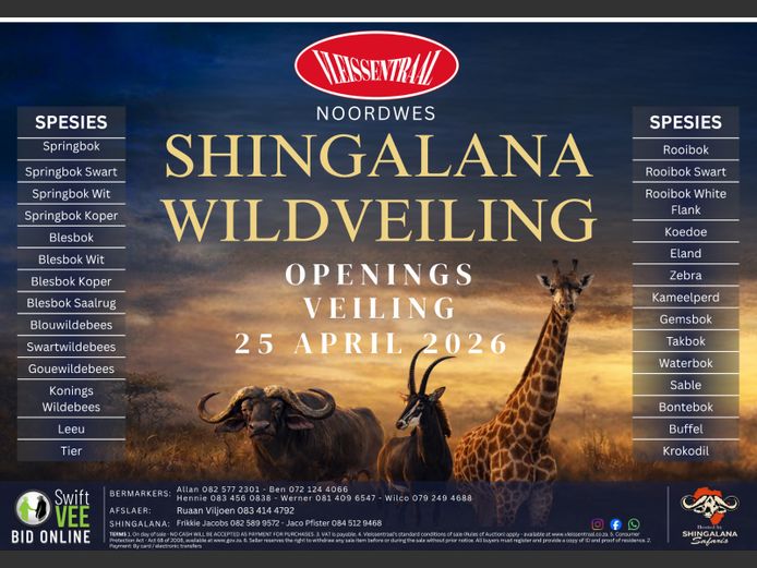SHINGALANA WILDVEILING