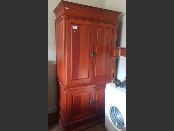 MAHOGANY 4-DOOR DRINKS CABINET, 103 x 63 x 200cm
