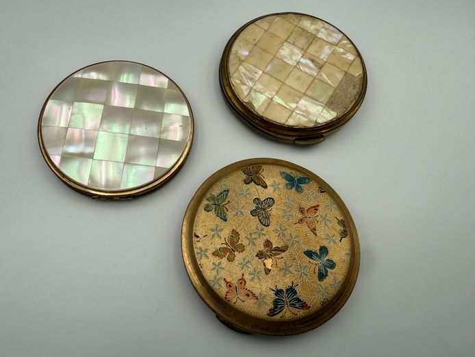 Set of 3 vintage powder boxes