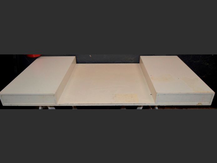 WHITE 2-DRAWER DESK TOP, 180 x 90cm [1 Drawer needed]