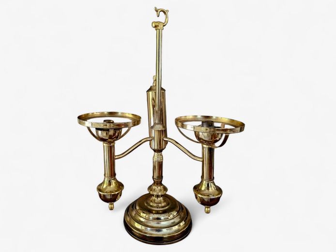 Vintage Brass Double Student Lamp