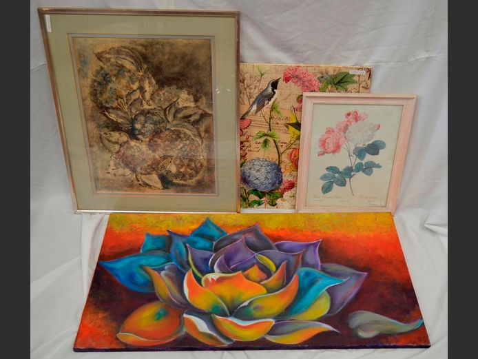 FRAMED OILS ON BOARD, WATERCOLOURS, etc