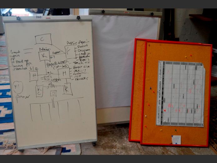 LOT: 2 x ALUMINIUM FRAMED WHITEBOARDS ON STANDS & 2 x PINBOARDS