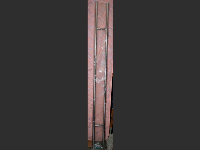PAIR STAINLESS STEEL LONG DOOR HANDLES, 180cm Long