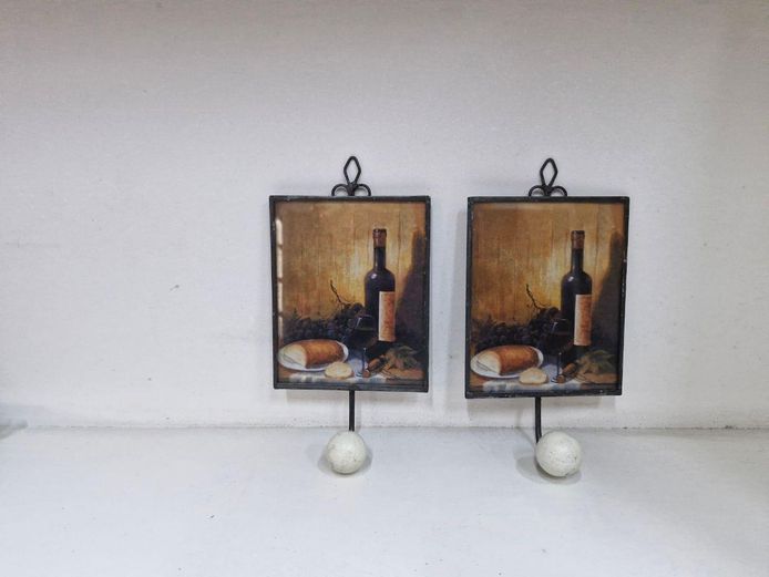 Set of 2 Vintage-Style Still Life Wall Hooks