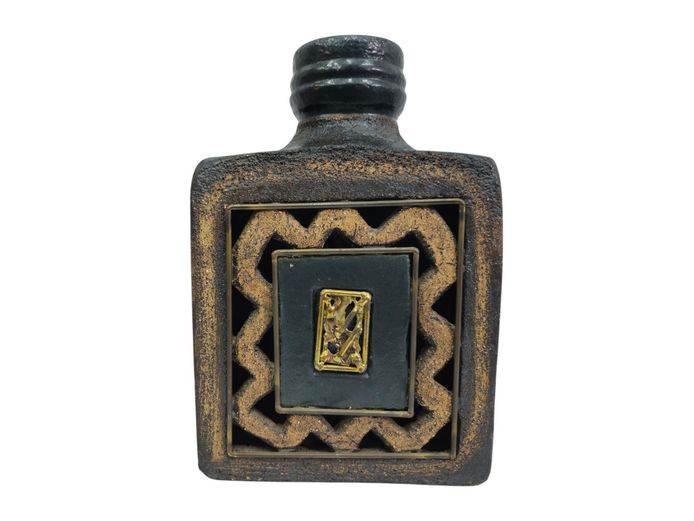 Mid-Century Brutalist Studio Pottery Flask Vessel