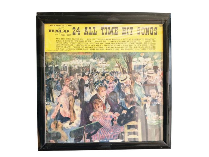 1957 Halo Records "24 All Time Hit Songs" Framed Record