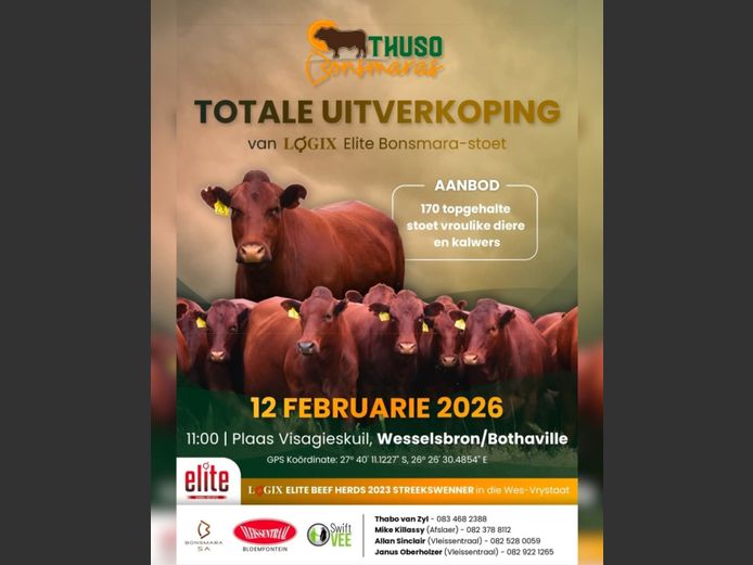 THUSO BONSMARAS TOTALE UITVERKOPING 
