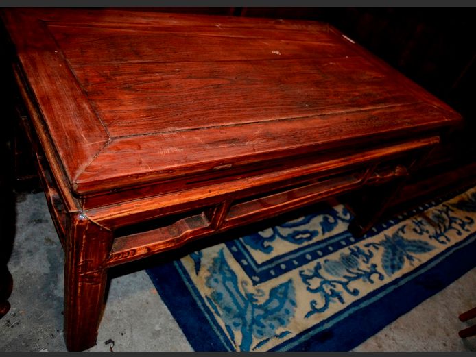 BELINESE TEAK RECTANGULAR COFFEE TABLE, 90 x 50 x 45cm