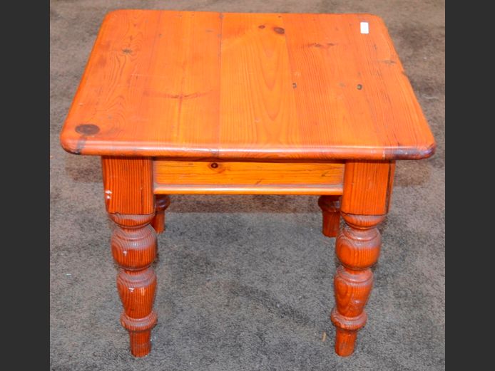 OREGON PINE SIDE TABLE, 45 x 45 x 39cm