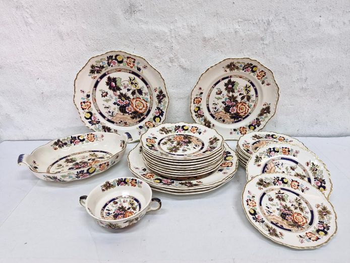 Antique Mason’s Patent Ironstone "Mandarin" Pattern Dinnerware Set