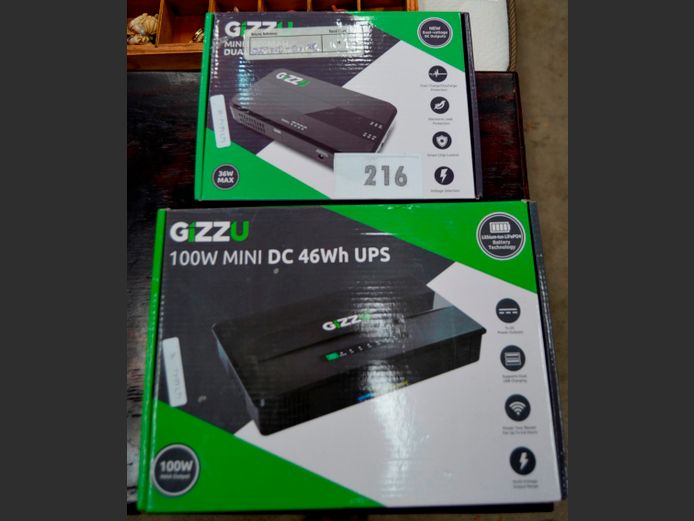LOT: GIZZU 8800 mAh & 100W MINI U.P.S's [Untested]