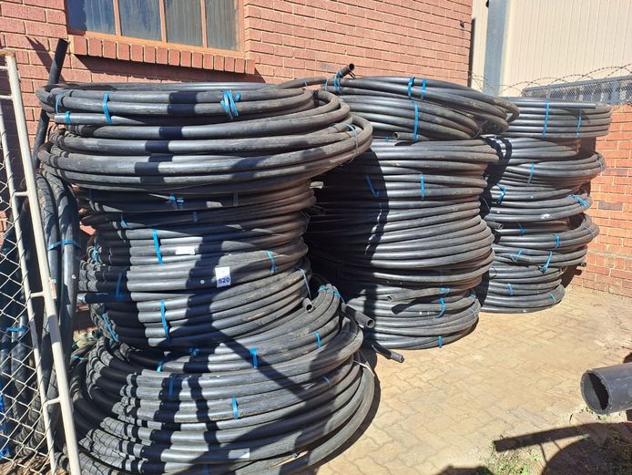 Lot plastic pipes