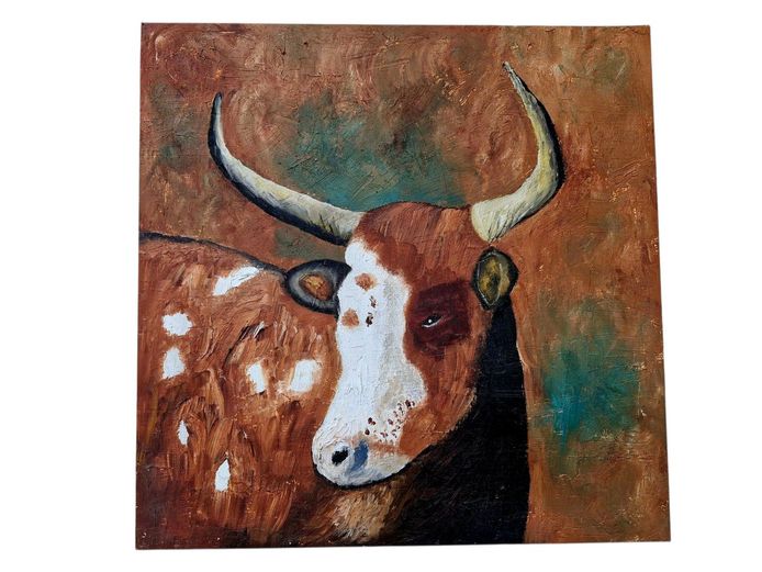 Original Nguni Oil Panting on Wood Board